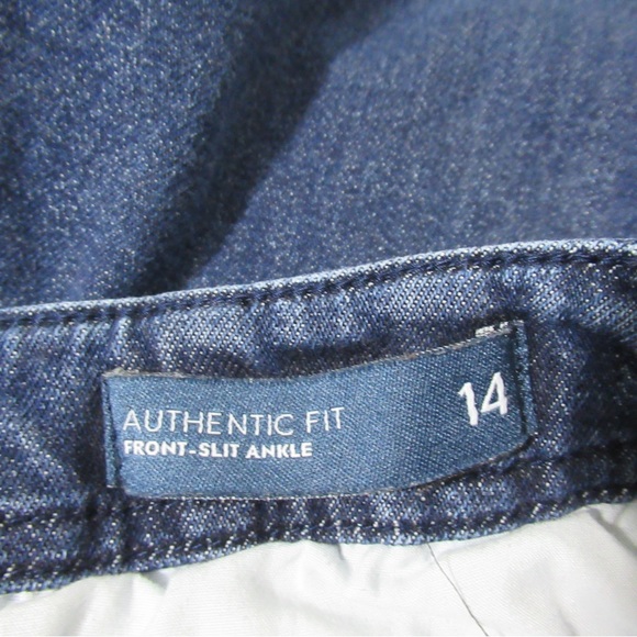 J. Jill Authentic Fit Front Slit Ankle Denim Jeans Size 14 - Picture 7 of 12